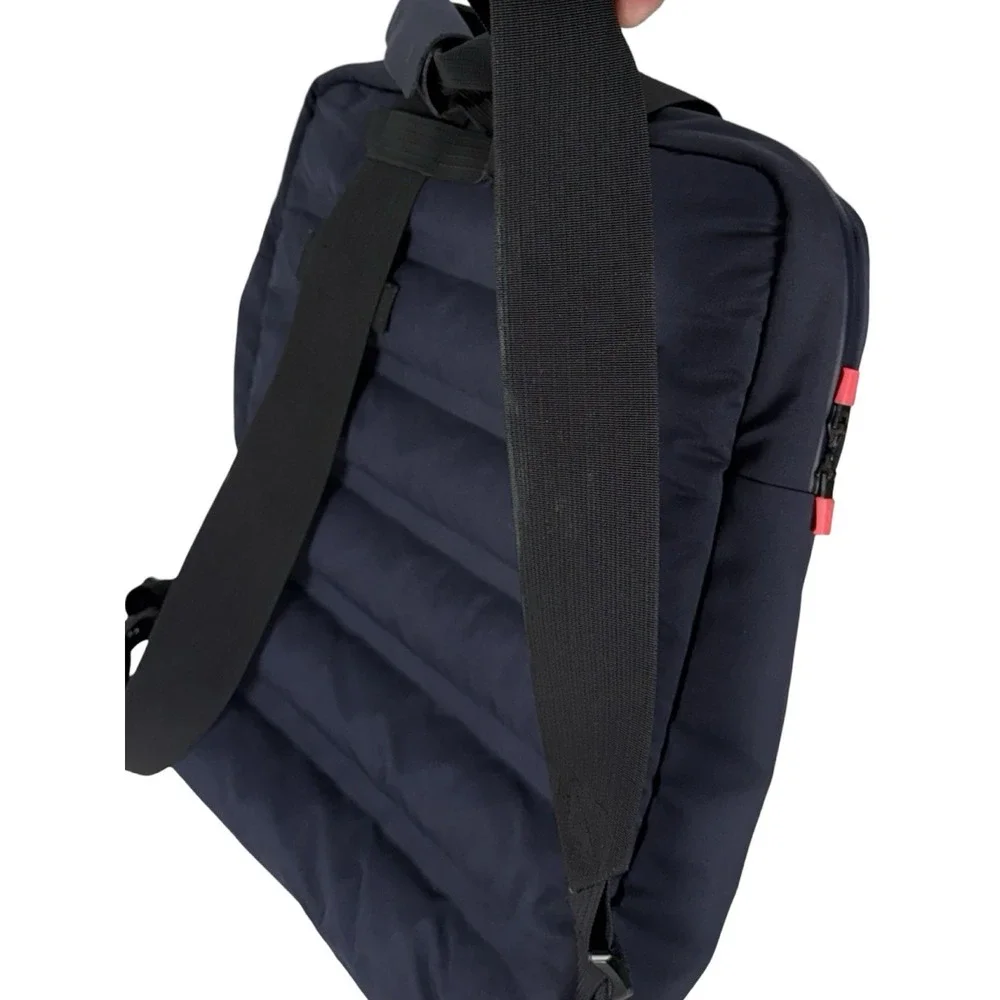 Rapha + Apple Convertible Tote Backpack in Navy Blue Pink Quilted